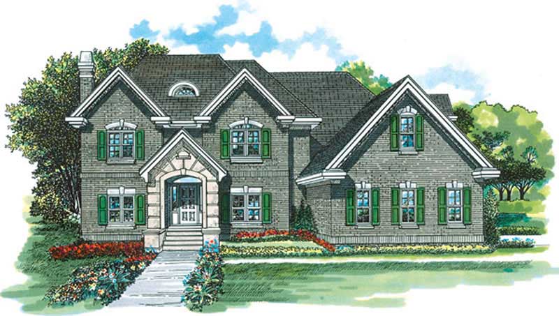 Traditional home (ThePlanCollection: Plan #167-1205)