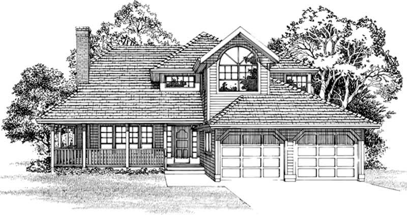 Country home (ThePlanCollection: Plan #167-1213)