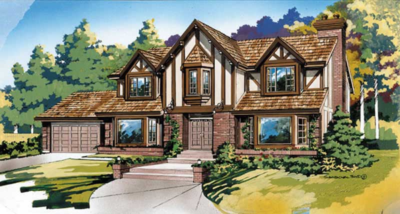 Tudor home (ThePlanCollection: Plan #167-1216)