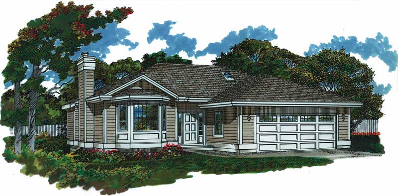 Ranch home (ThePlanCollection: Plan #167-1231)