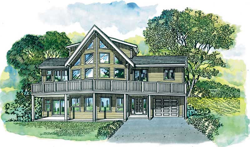 Contemporary home (ThePlanCollection: Plan #167-1233)