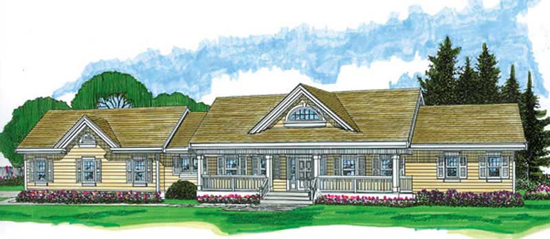 Country home (ThePlanCollection: Plan #167-1235)