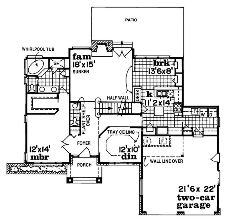 Floor Plan First Story of Contemporary Plan #167-1243