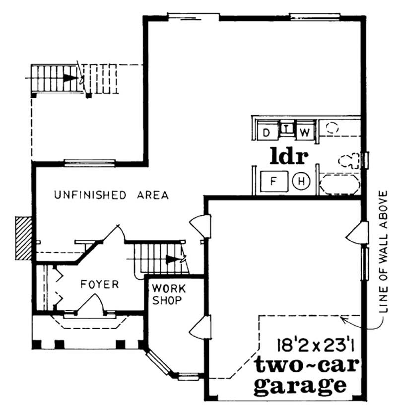 Floor Plan First Story of Contemporary Plan #167-1251