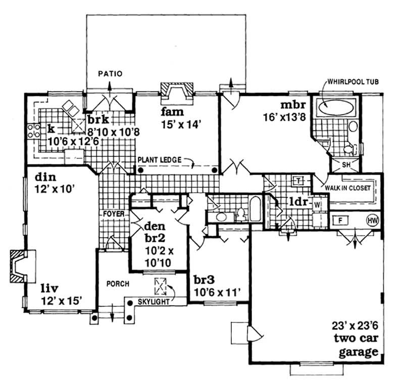 Floor Plan First Story of Contemporary Plan #167-1287