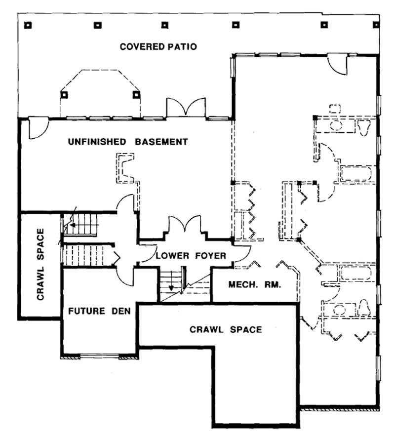 Floor Plan First Story of Contemporary Plan #167-1291