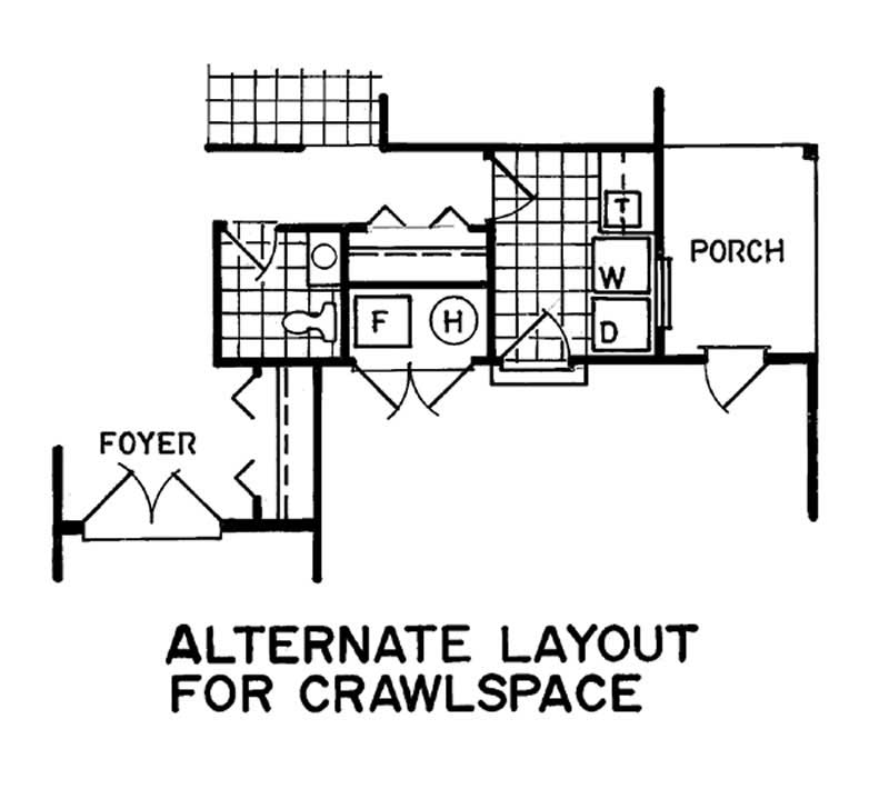 Floor Plan Basement of Ranch Plan #167-1297