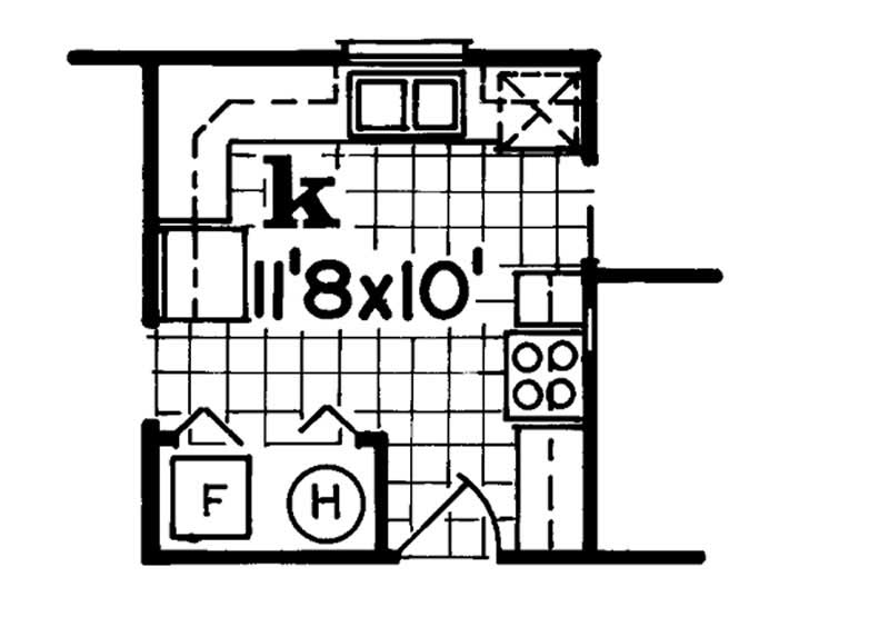 Kitchen of this 3-Bedroom, 1254 Sq Ft Plan - 167-1302