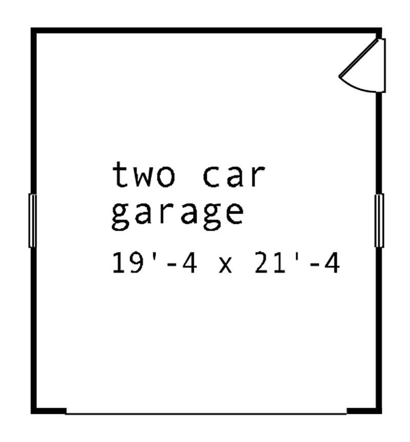 Floor Plan First Story of Garage Plan #167-1304