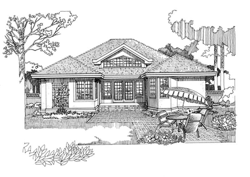 Front View of this 3-Bedroom, 1936 Sq Ft Plan - 167-1308