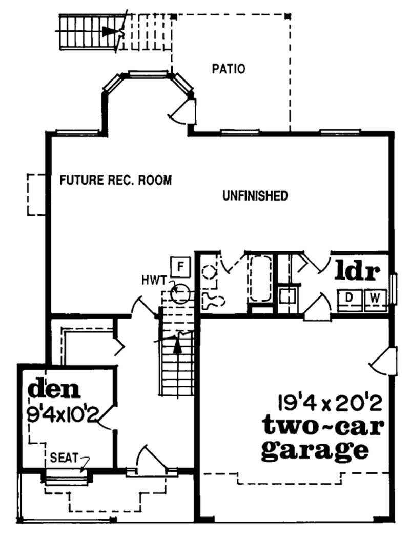 Floor Plan First Story of Country Plan #167-1313