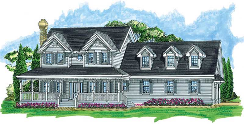 Country home (ThePlanCollection: Plan #167-1317)