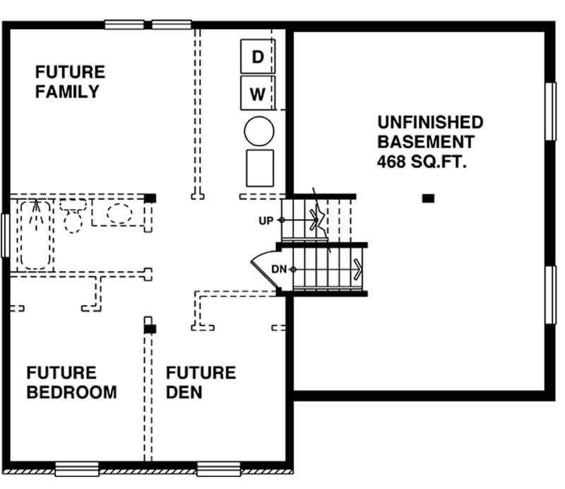 Floor Plan First Story of Ranch Plan #167-1344