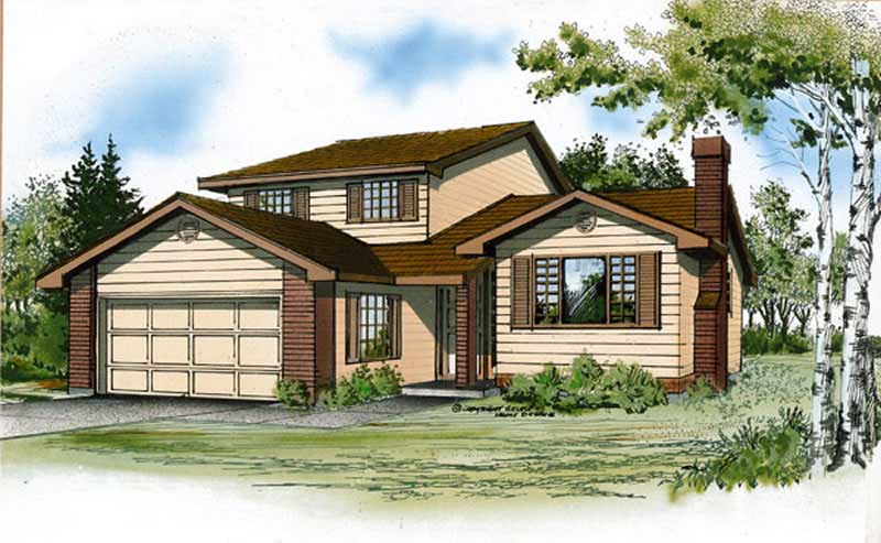 Traditional home (ThePlanCollection: Plan #167-1350)