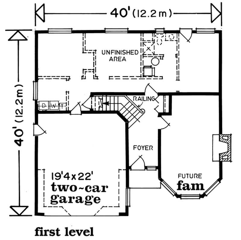 Floor Plan First Story of Contemporary Plan #167-1363