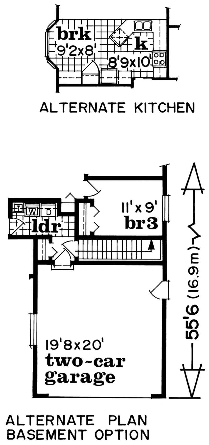Floor Plan First Story of Ranch Plan #167-1390