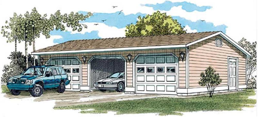 Garage of this 0-Bedroom, 50 Sq Ft Plan - - 167-1393