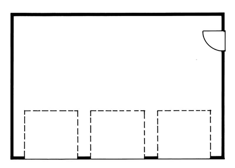 Floor Plan First Story of Garage Plan #167-1393