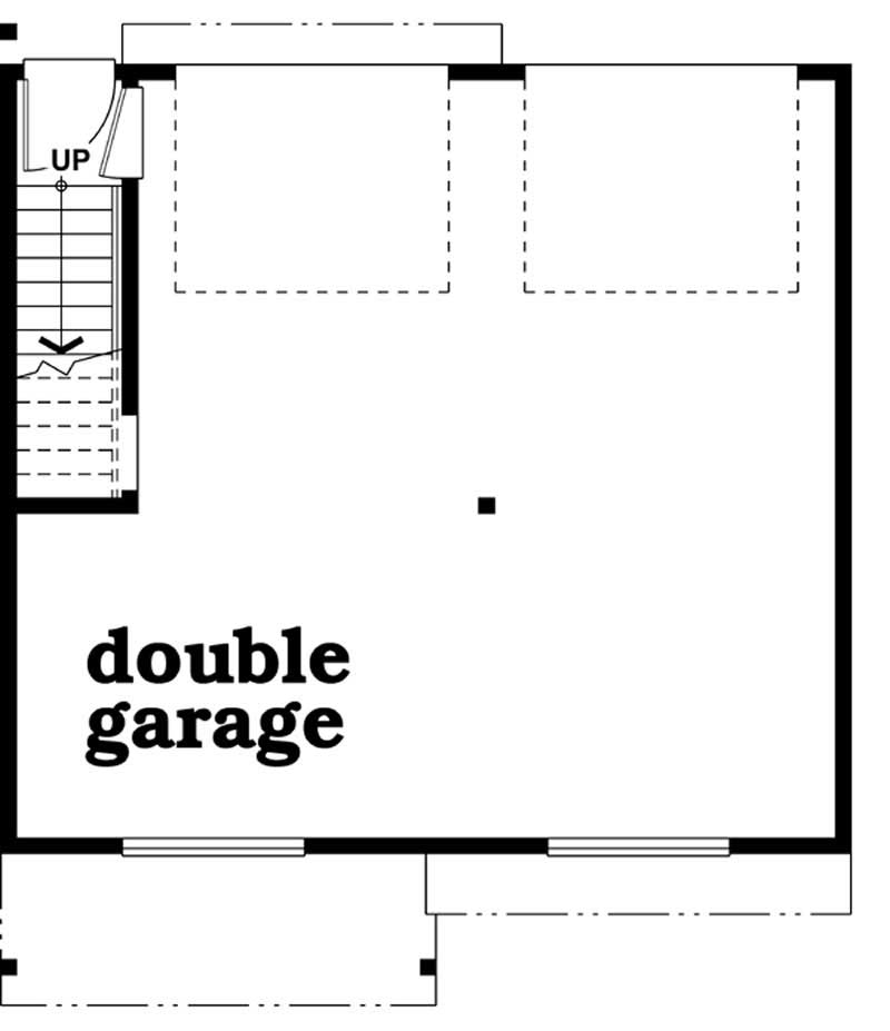 Floor Plan First Story of Garage Plan #167-1395