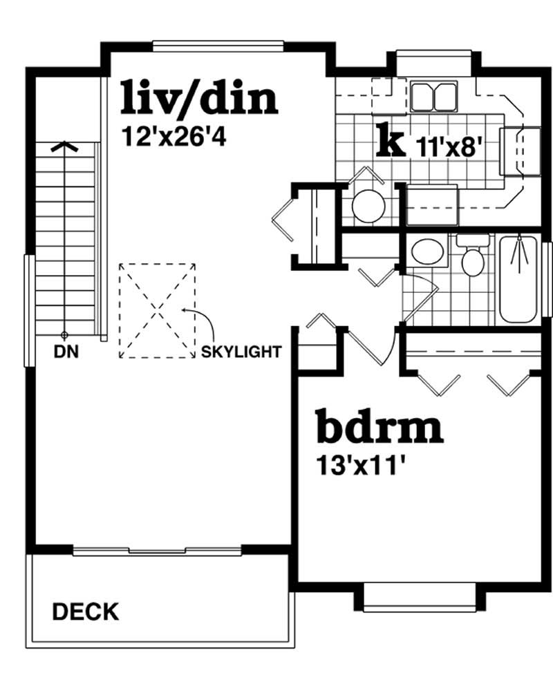 Floor Plan Second Story of Garage Plan #167-1395