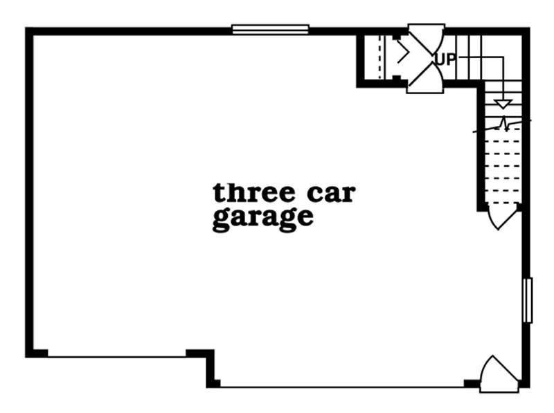 Floor Plan First Story of Garage Plan #167-1397