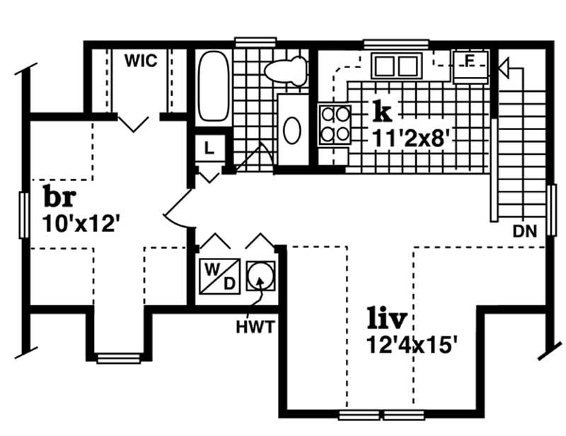 Floor Plan Second Story of Garage Plan #167-1397