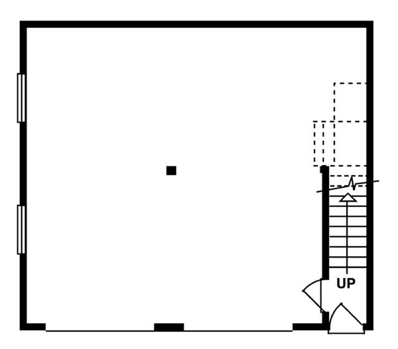 Floor Plan First Story of Garage Plan #167-1398