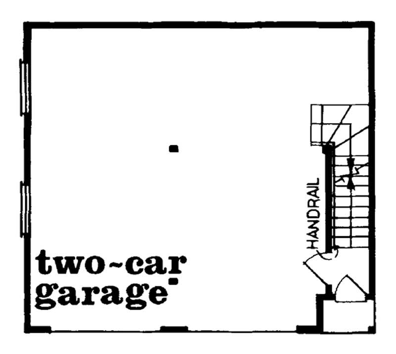 Floor Plan First Story of Garage Plan #167-1399