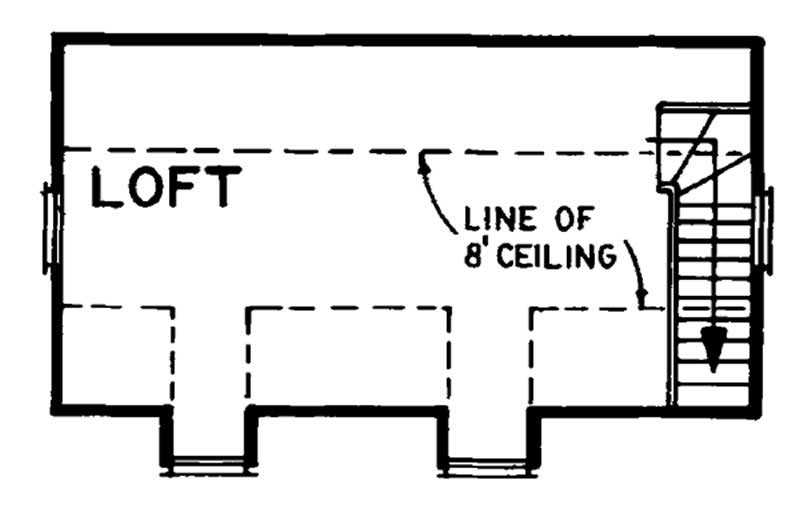Floor Plan Second Story of Garage Plan #167-1399