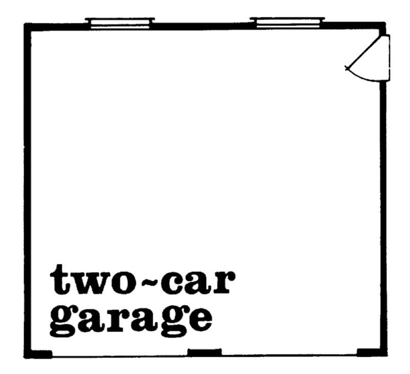 Floor Plan First Story of Garage Plan #167-1400