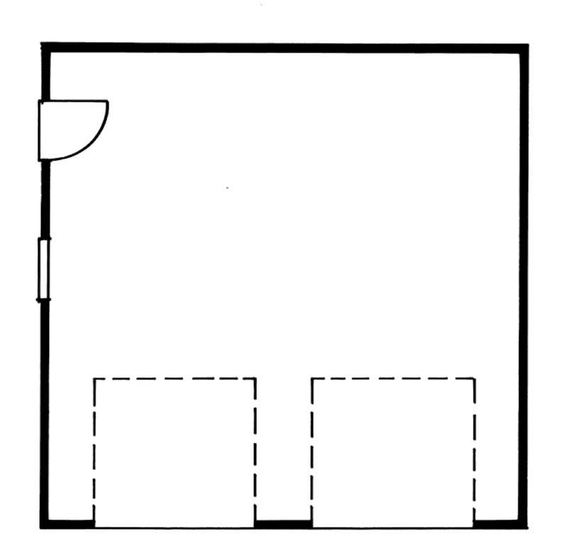 Floor Plan First Story of Garage Plan #167-1404