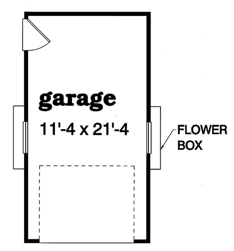 Floor Plan First Story of Garage Plan #167-1405
