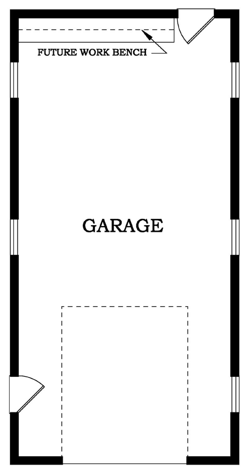 Floor Plan First Story of Garage Plan #167-1411