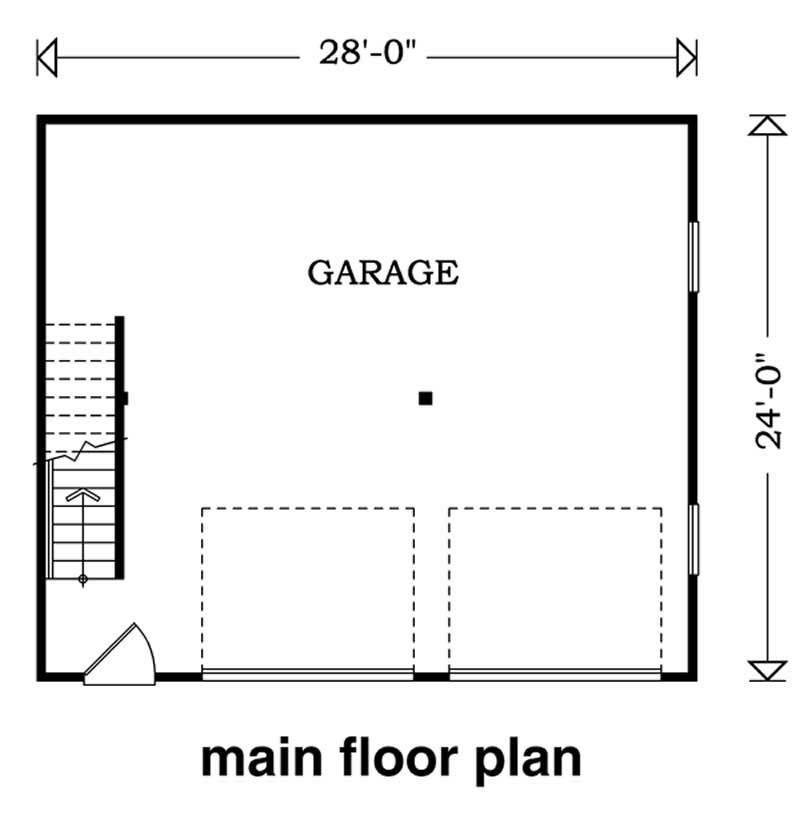 Floor Plan Garage of Garage Plan #167-1414