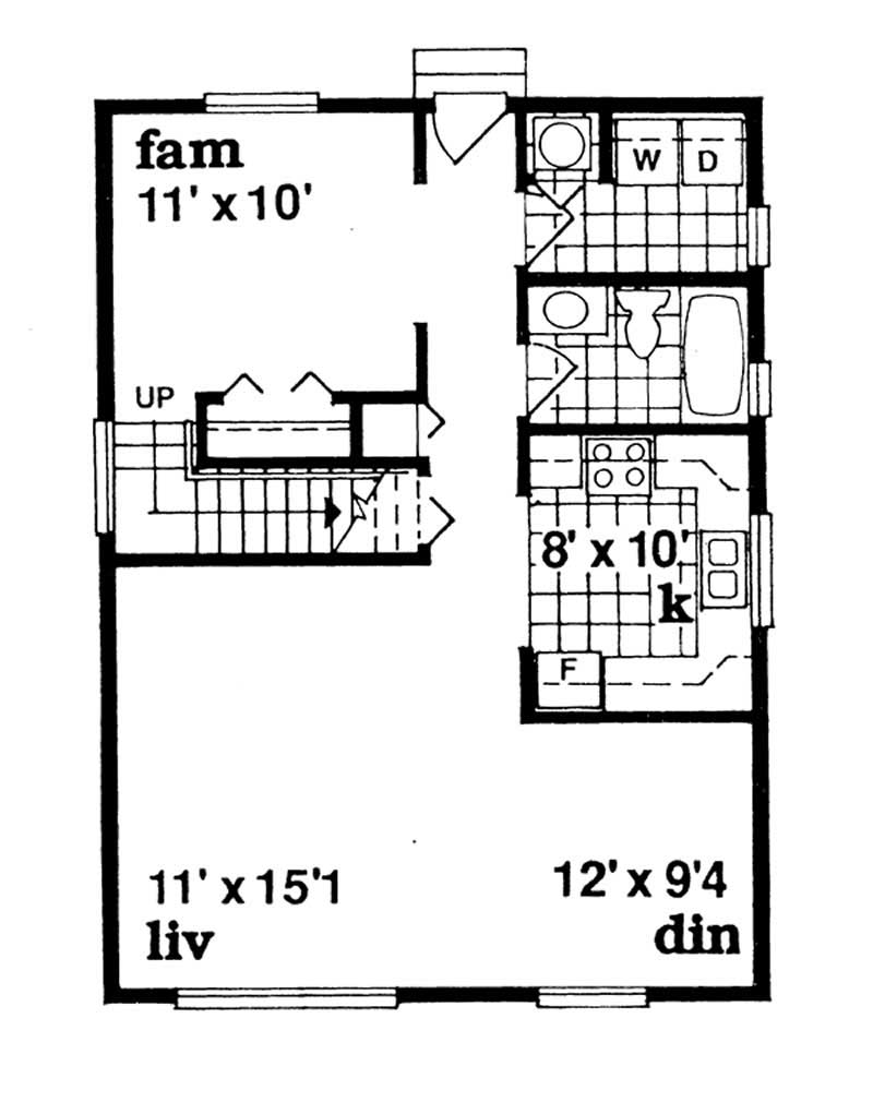 Floor Plan First Story of Coastal Plan #167-1417