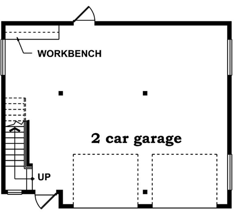 Floor Plan Garage of Garage Plan #167-1418