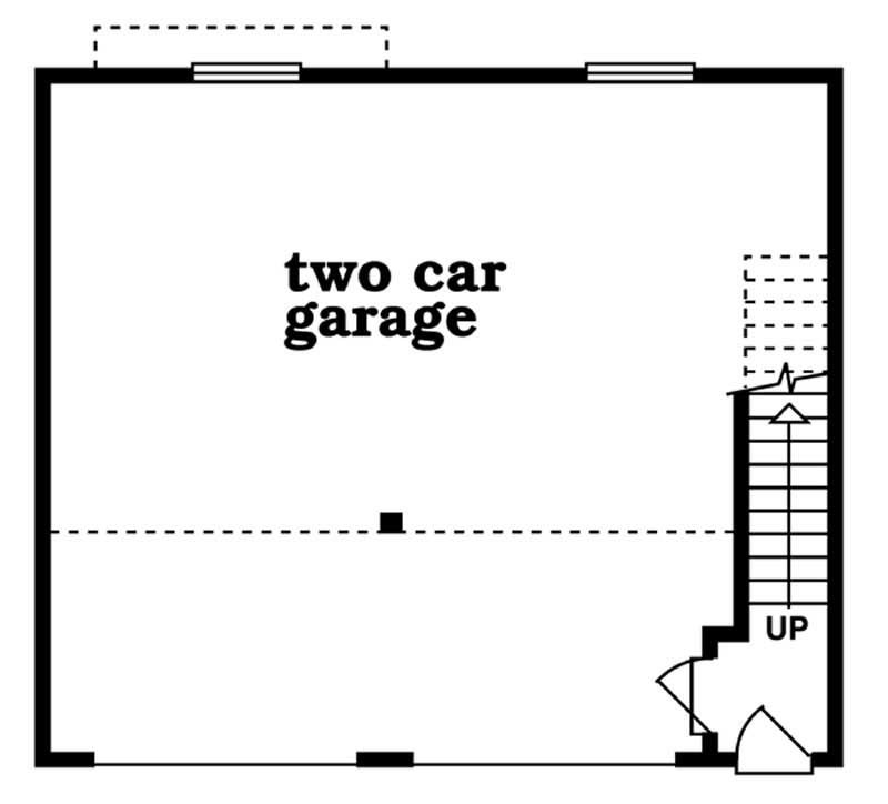 Floor Plan First Story of Garage Plan #167-1420