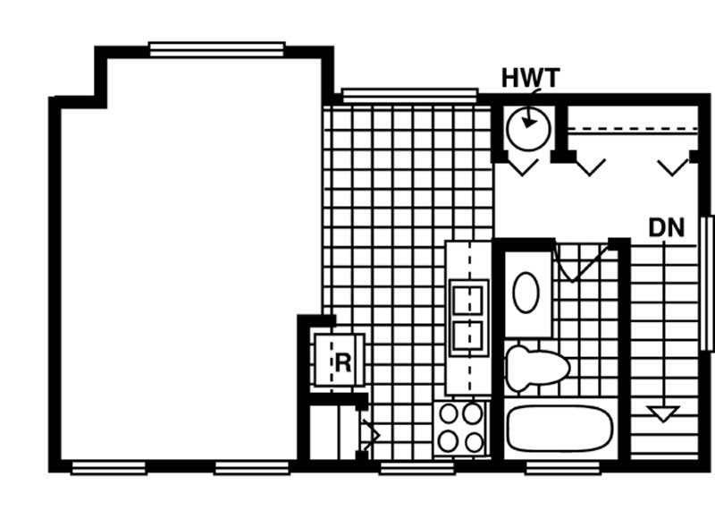Floor Plan Second Story of Garage Plan #167-1420