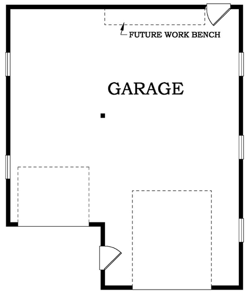 Floor Plan First Story of Garage Plan #167-1421