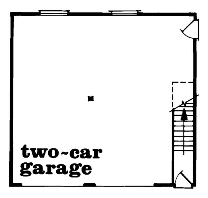 Floor Plan First Story of Garage Plan #167-1430