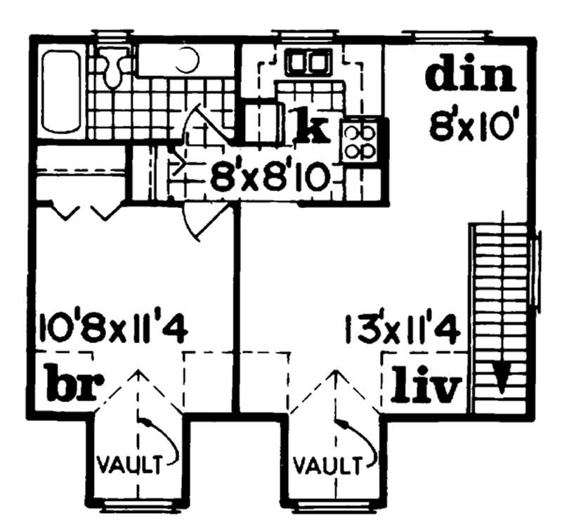 Floor Plan Second Story of Garage Plan #167-1430