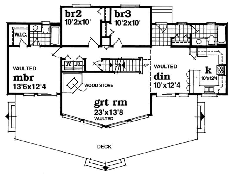 Floor Plan First Story of Contemporary Plan #167-1433