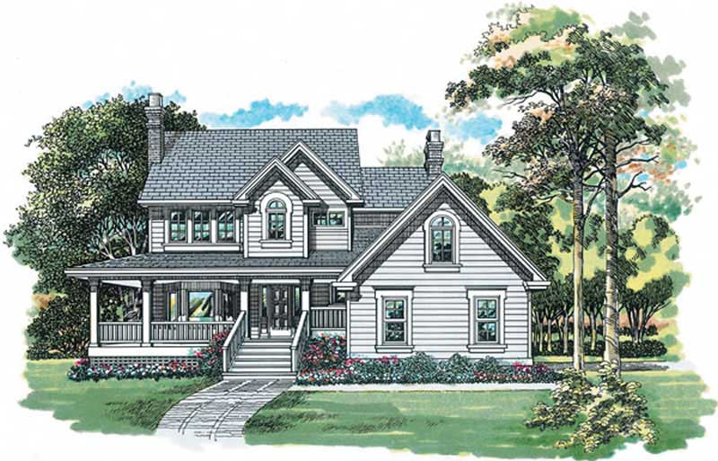 Country home (ThePlanCollection: Plan #167-1458)