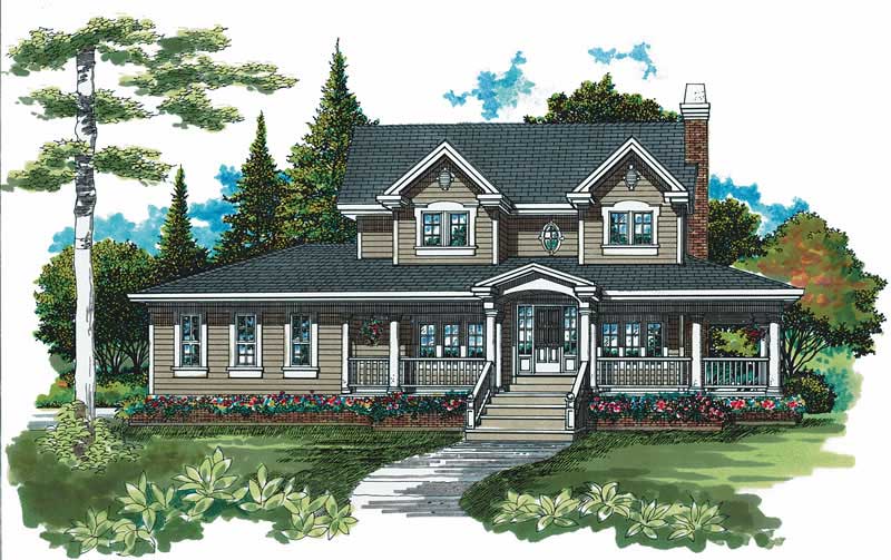 Country home (ThePlanCollection: Plan #167-1460)