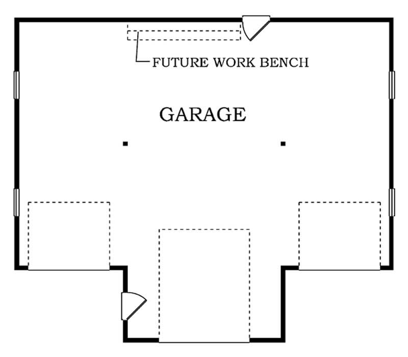 Floor Plan First Story of Garage Plan #167-1478