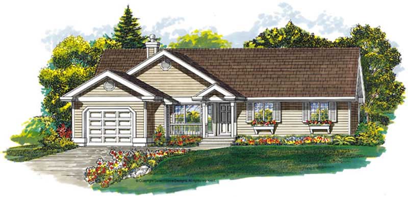 Country home (ThePlanCollection: Plan #167-1500)