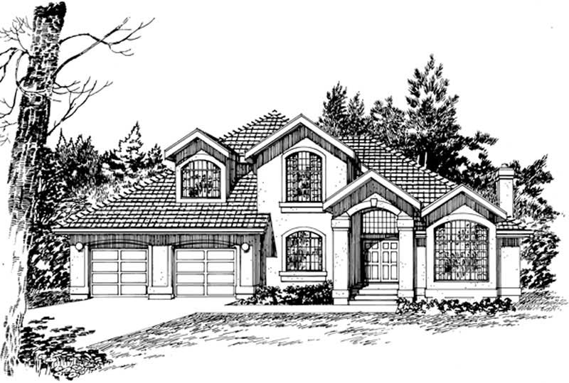 Mediterranean home (ThePlanCollection: Plan #167-1501)