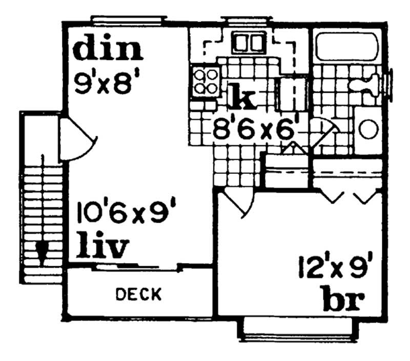 Floor Plan Second Story of Garage Plan #167-1502