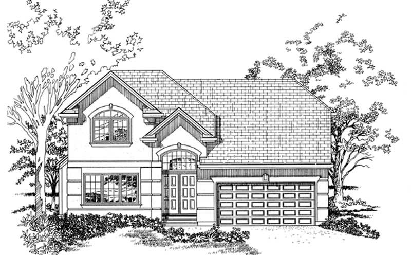 Traditional home (ThePlanCollection: Plan #167-1508)