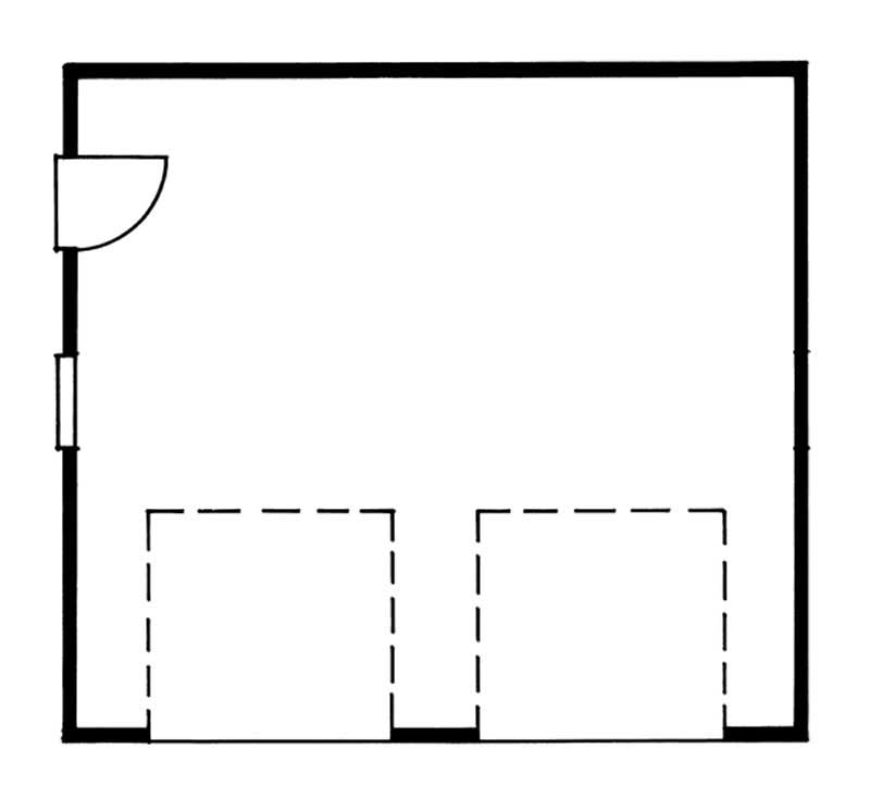 Floor Plan First Story of Garage Plan #167-1509